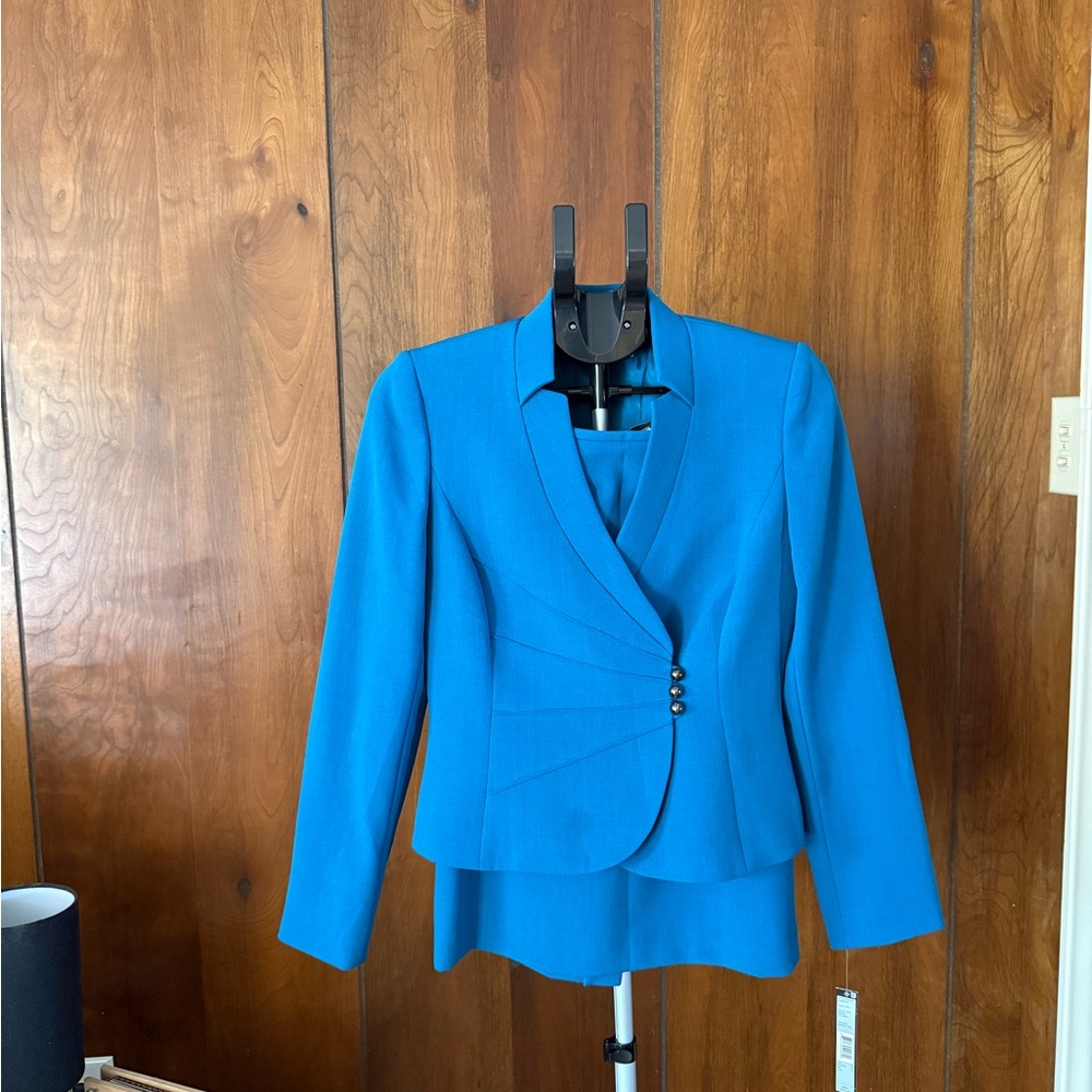 Vintage Tahari Women’s Teal Blue Structured Blazer Jacket